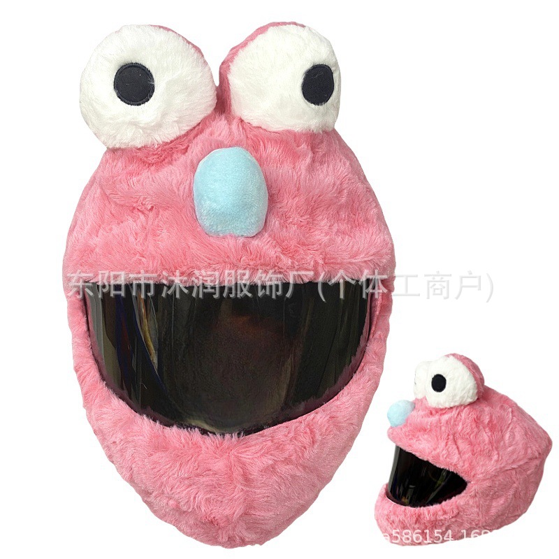 Funda protectora de casco divertida con personalidad de punto transfronterizo, máscara de ciclismo, accesorios de decoración de motocicleta, conejo, tiburón, tres ojos