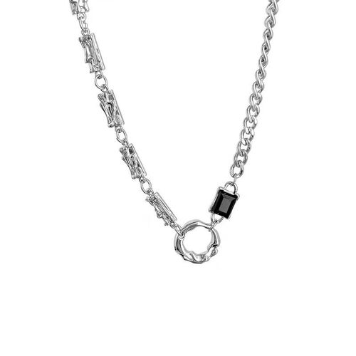 Necklace men's fashion trend Wang Jiaer's same style clavicle chain personality simple and handsome men's hip-hop unisex style jewelry