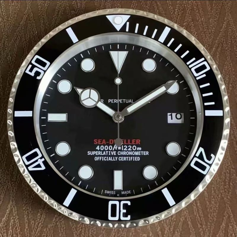 一件起批金属不锈钢夜光客厅挂钟GMT静音钟表专供出口Wall clock|undefined