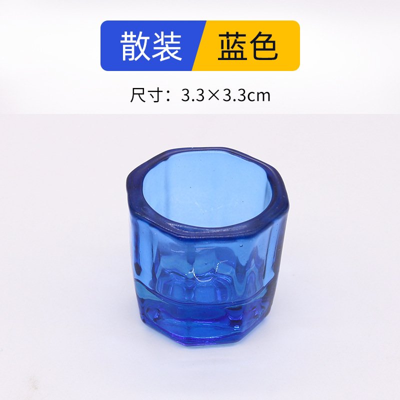 Vaso Mezclador Dental Octogonal de Vidrio Engrosado para Laboratorio