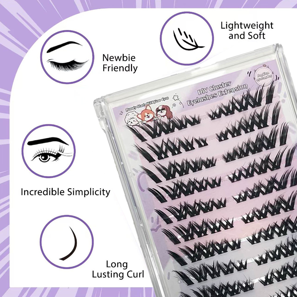 Europa y los Estados Unidos venden 10 filas de velcheta B70 suave ligera bobinado Barbie simulación de un solo rango de pestañas falsas.