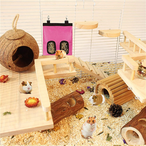 Amazon Pet Hay Bag Rabbit Hay Feeding Bag, Hanging Feeding Bag, Guinea Pig Chinchilla Hay Bag