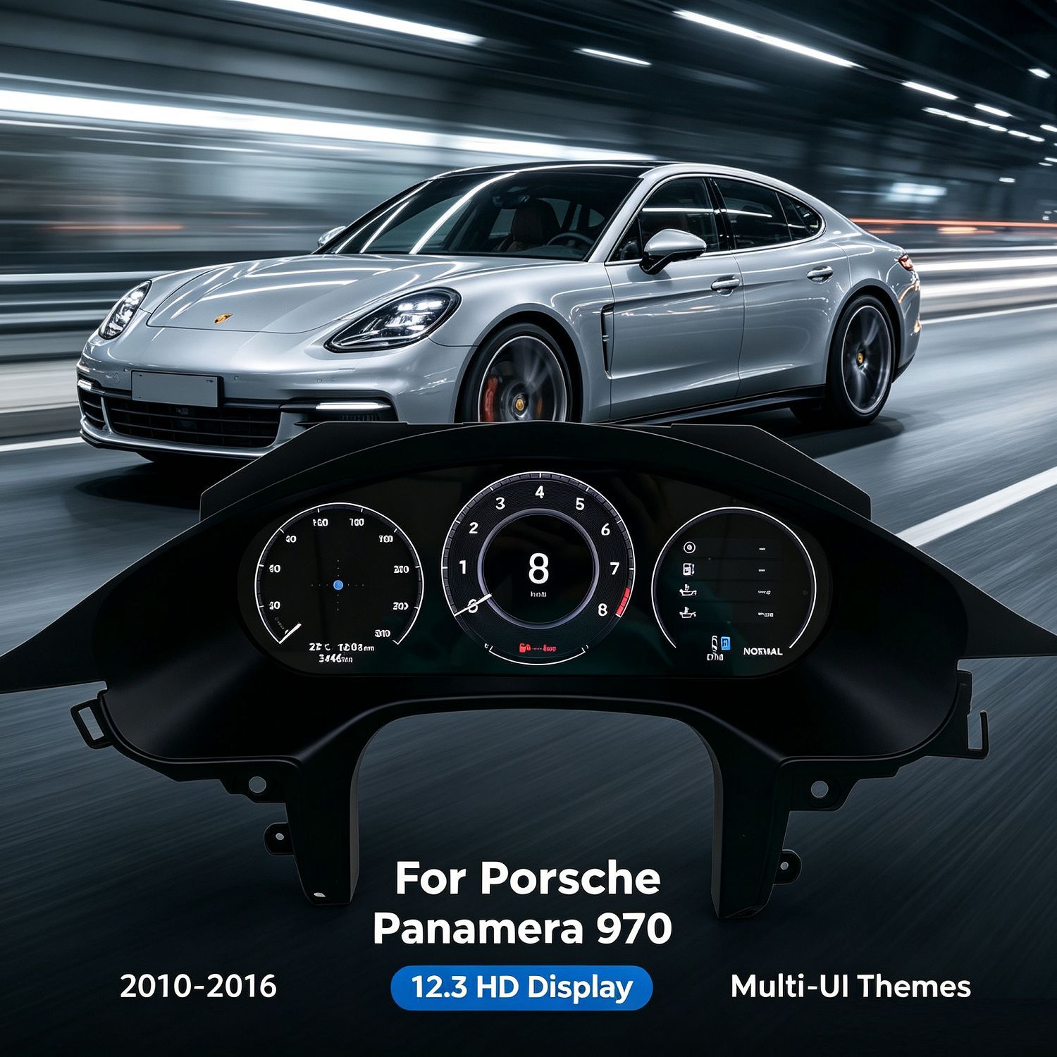 Suitable for Porsche Panamera 970 Full Lcd Instrument Panel 12.3inch Non-Destructive Upgrade and Modification Digitalization