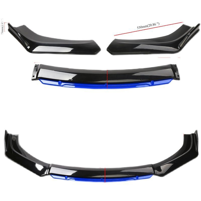 Modificación del automóvil Pala delantera con patrón de fibra de carbono universal Civic de décima generación Labios delanteros especiales Barra de protección de esquina anticolisión