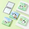 Folding double-sided handheld cute small mirror for elementary school students