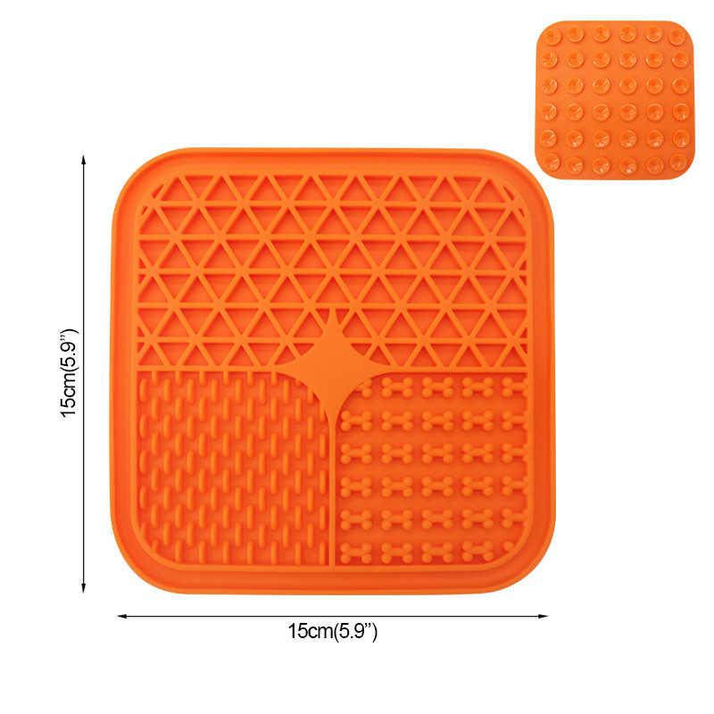 Estera de comida de silicona para mascotas con ventosa gato y perro placa estera de comida lenta antiestrangulamiento y dispensador de comida lenta estera de comida para mascotas antideslizante impermeable