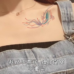 Colorful butterfly herbal tattoo stickers for women, semi-permanent waterproof, long-lasting, high-end, sexy finger clavicle simulation tattoos