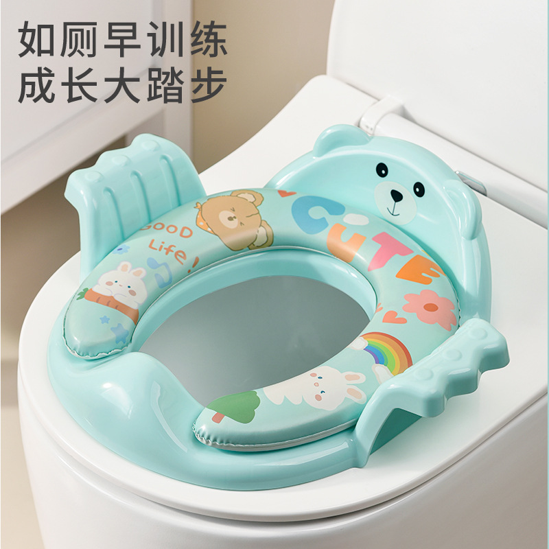 Large Children's Toilet Seat Potty for Girls and Boys, Baby and Toddler Seat Cushion with Ladder, Suitable for Ages 1-3-6