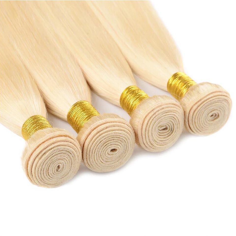 8A miel peluca rubia 613 cortina de pelo recto cabello humano recto