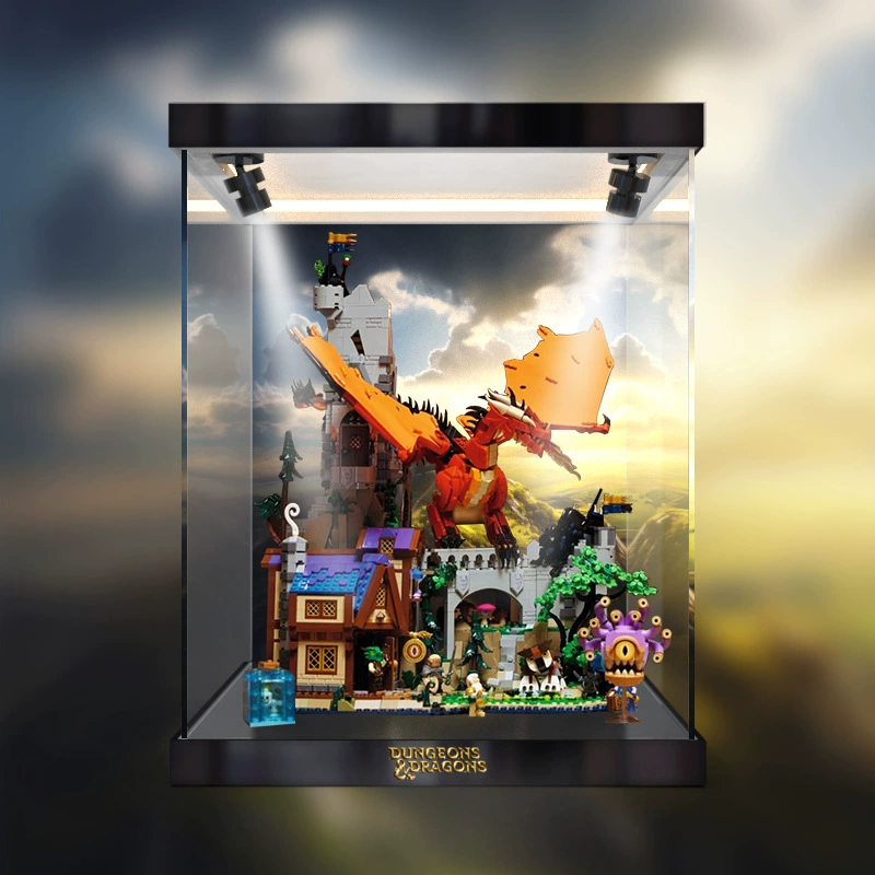 Коробка для хранения элементов, подходит для серии LEGO IDEAS 21348 Dungeons and Dragons: История красного дракона, крышка для хранения конструкторов