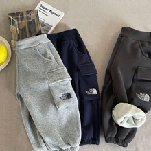 童加绒卫裤24冬中小童一体绒卫裤儿童冬加绒长裤加厚休闲裤