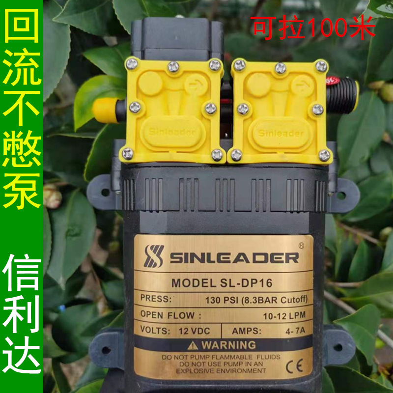 Taizhou Xinlida 12V Dual-Core Power Water Pump Agricultural Electric Sprayer Dual-Pump High-Pressure Backflow Non-Stop Machine