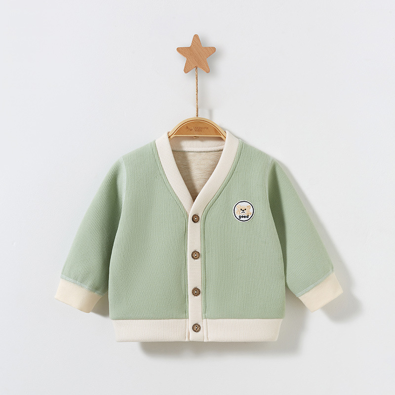 Ropa de abrigo para bebés para primavera, otoño e invierno, ropa de abrigo cálida para bebés, cárdigan para niños y niñas de un año, ropa para niños pequeños, ropa de invierno para niños