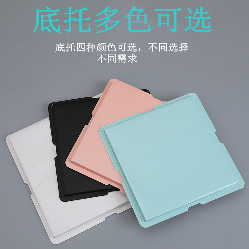 3 4 6 8 10 12 Caja de pastel de tres piezas de 14 pulgadas Soporte inferior engrosado Pastel de cumpleaños desechable Junta de soporte interior