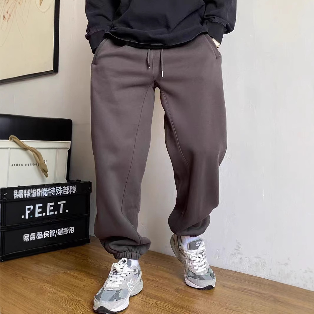 2024 nuevo peso pesado 400g pantalones de guardia para hombres Europa y Estados Unidos marca de moda transfronteriza anillo pantalones deportivos casuales de cintura alta pantalones versátiles