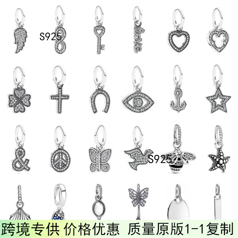 Pandora S925 Sterling Silver Snake Bone Bracelet Beaded Pendant Classic Series Beads Hot Selling Beaded Diy Jewelry