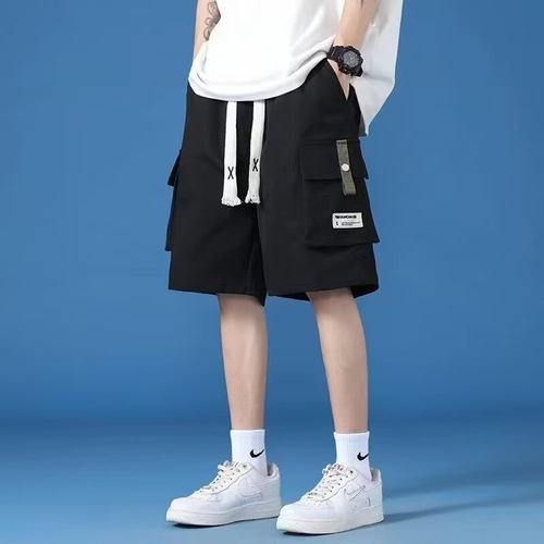 Summer brand American work pants for men, thin ice silk casual straight-leg loose sports five-pocket pants