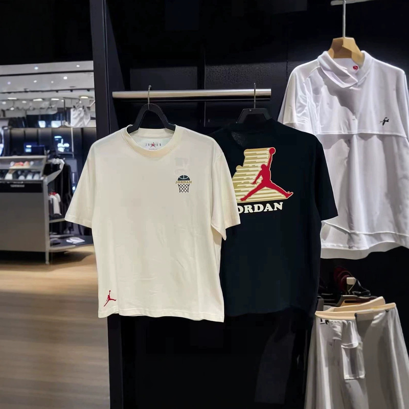 26Ss High-Quality Aj Jordan Jumpman Short-Sleeved T-Shirt American Retro Street Casual T-Shirt Short-Sleeved Hm4901