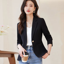 小西装外套女修身气质短款2025新款春秋小个子今年流行西服