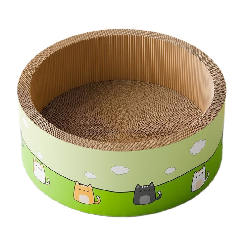 Placa de agarre redonda para gatos resistente al desgaste, miniaturizada y super grande, profundización de gatos con garras de gato integradas, perno de gatos para todas las estaciones, artículos de mascotas universales