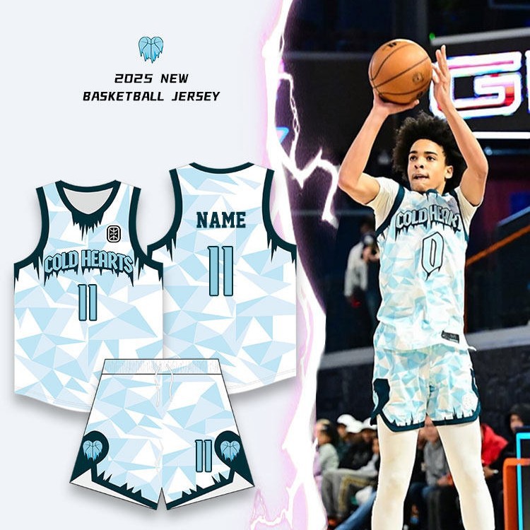 New American Basketball Suit suit Men's College Sports Competition Jersey Quick-drying Printed Training Vest Women's Team Uniform