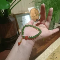 Jin Yutang новый здесь, Hetian Jade яшма 6m браслет пряный зеленый пряный зеленый слишком бессмертный