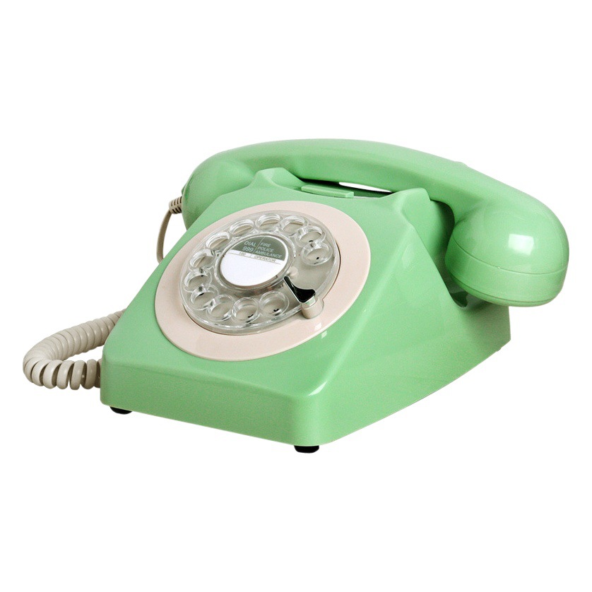 Fabricante de teléfonos antiguos de estilo clásico con dial giratorio, teléfono fijo retro con timbre metálico, teléfono fijo transfronterizo.