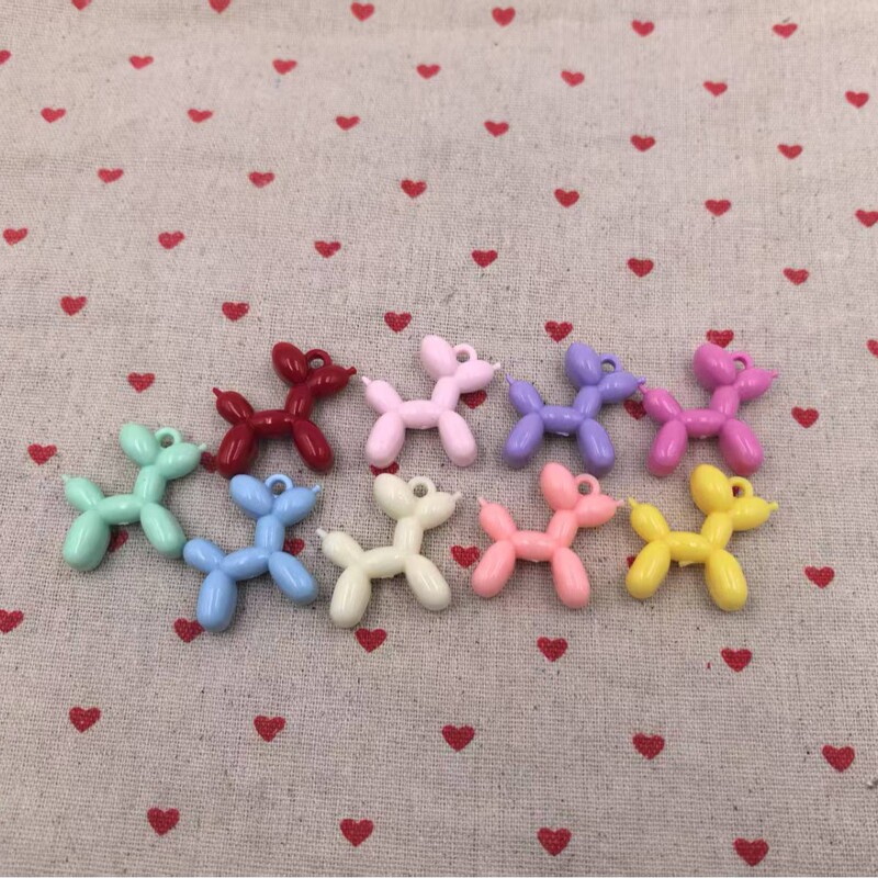 Acrylic color ball dog solid color ball dog pendant diy pendant pendant jewelry accessories material