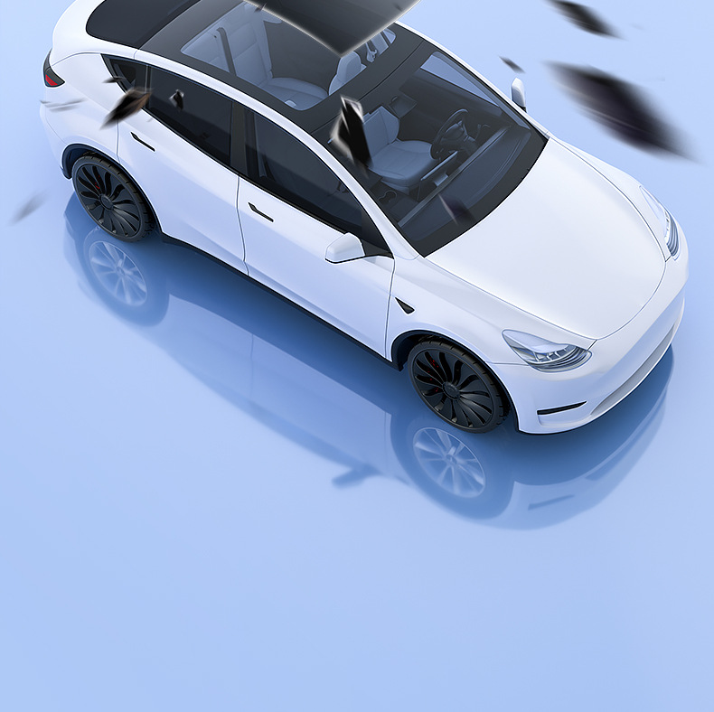 Suitable for Tesla Sunshade Curtain Model Y/3 Roof Sunroof Cooling Sunshade Canopy Ice Armor Film Accessories Black