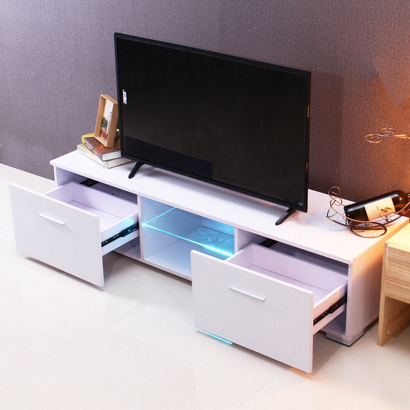 Gabinete de TV simple sala de estar moderna luz gabinete de piso de lujo simple almacenamiento pequeño apartamento gabinete de TV con luz