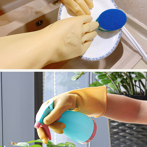 Dongfanghong housework gloves, dishwashing kitchen, durable cleaning, household work, laundry, latex waterproof hand-fitting beef tendons