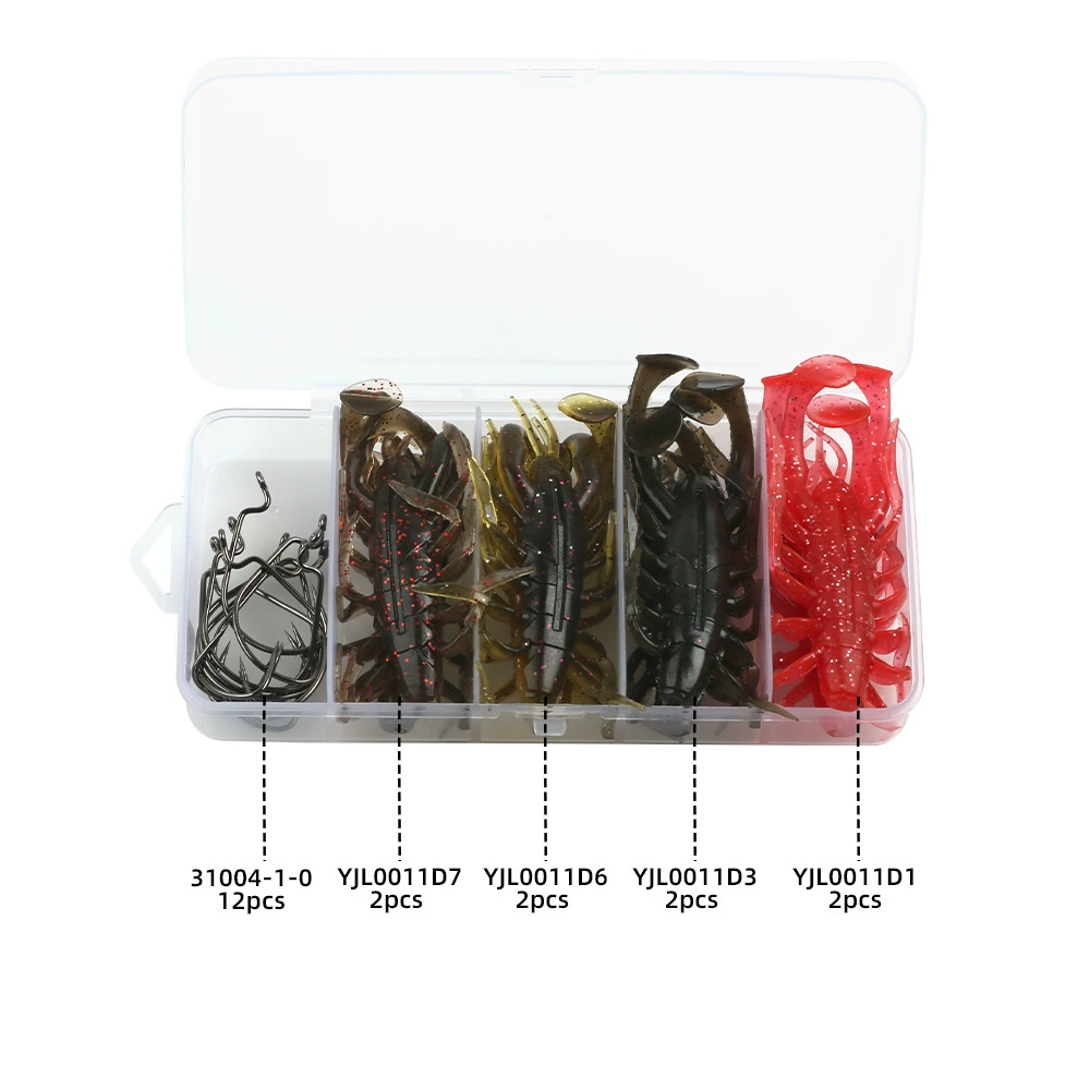 Люя водяной паучий креветочный мягкий приманка многоногий насекомое искусственная приманка Luya чёрная безотвёртная конкурентная тресковая крючок мягкая червь приманка