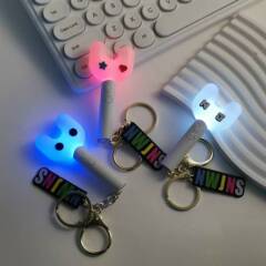 Nwjes牛腱子ミニ応援棒キーホルダー蛍光棒ストラップ電子点灯ストラップ周辺同
