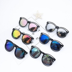 Children's Double Frame Sunglasses for Boys and Girls, Black Polarized Sunglasses, Korea UV Protection Sunglasses for Toddlers, Trendy Transparent Sunglasses