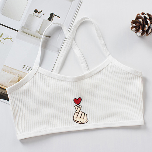 [Second hair] Children's vest girls' vest pure cotton fabric 8-14-15 years old elementary and junior high school students tube top