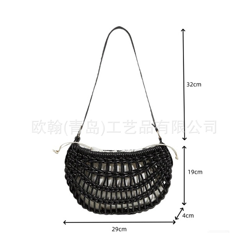 New Export PU Woven Crossbody Bag, Personalized Women's European & American Vacation Style Bag, Amazon Niche Designer Bag - Thumbnail 4