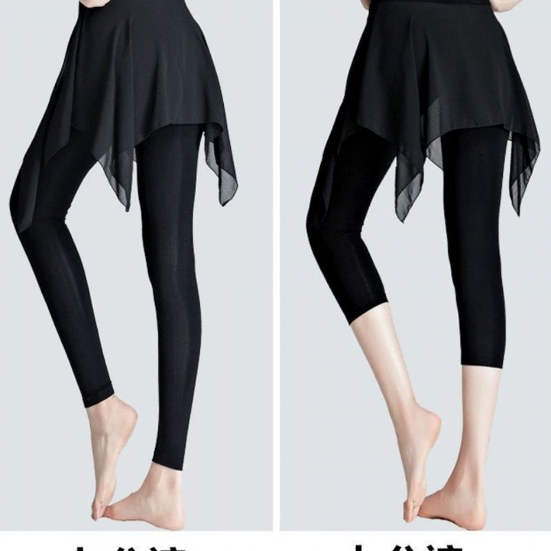 Одежда для квадратных танцев, шифоновые брюки-кюлоты, танцевальные брюки, женские брюки, брюки для латинских танцев, танцевальные брюки, юбка, марлевая юбка