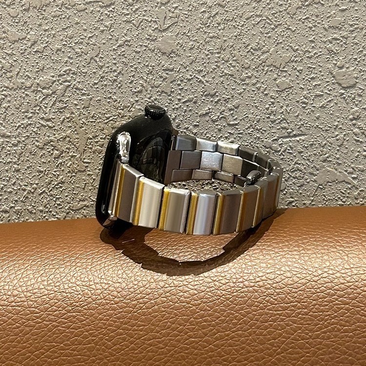 Apple Applewatch 時計ストラップに適しています。ステンレススチールの 1 ビーズエッジ iwatch スモールウエストバタフライバックルストラップ|undefined