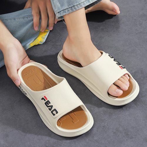  New Slippers for Men Summer Outerwear Anti-Slip Home Outdoor Couples Silent Trendy Household Sandals Slippers for Men