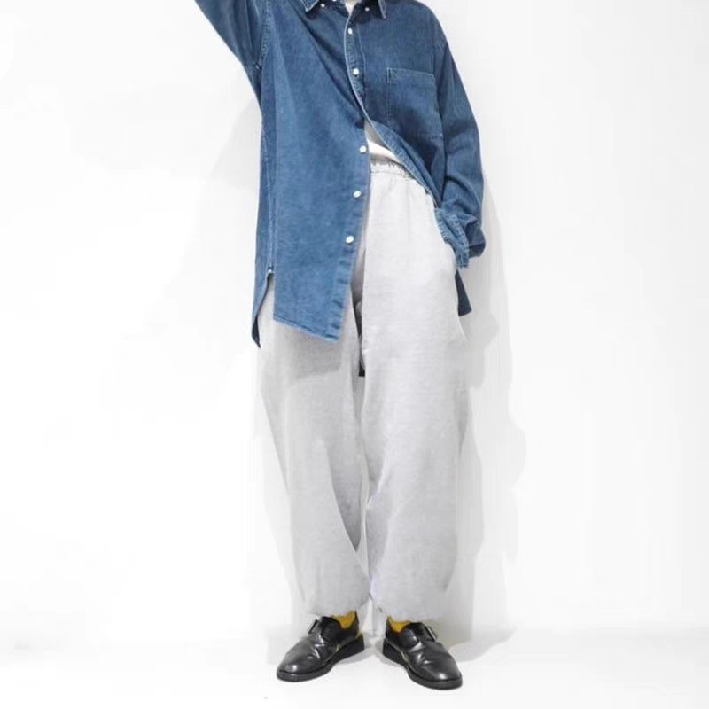 Japanese Niche Cotton Fleece Casual Sweater Pants