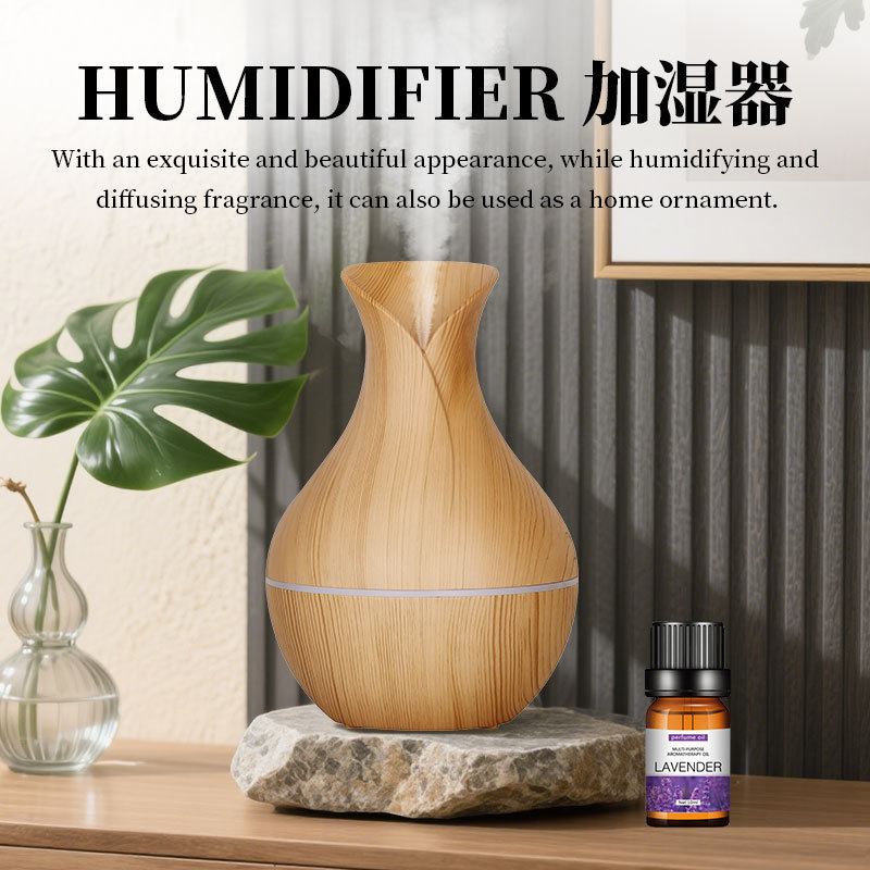 Mayorista creativo humidificador de vasija de madera doméstico de escritorio interior humidificador de aire humidificador silencioso máquina de fragancia image 2