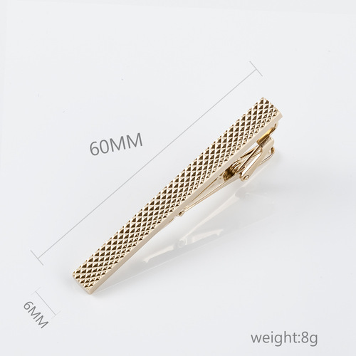New gold-plated glossy floral fashionable tie clip, factory direct sale men's business formal tie clip