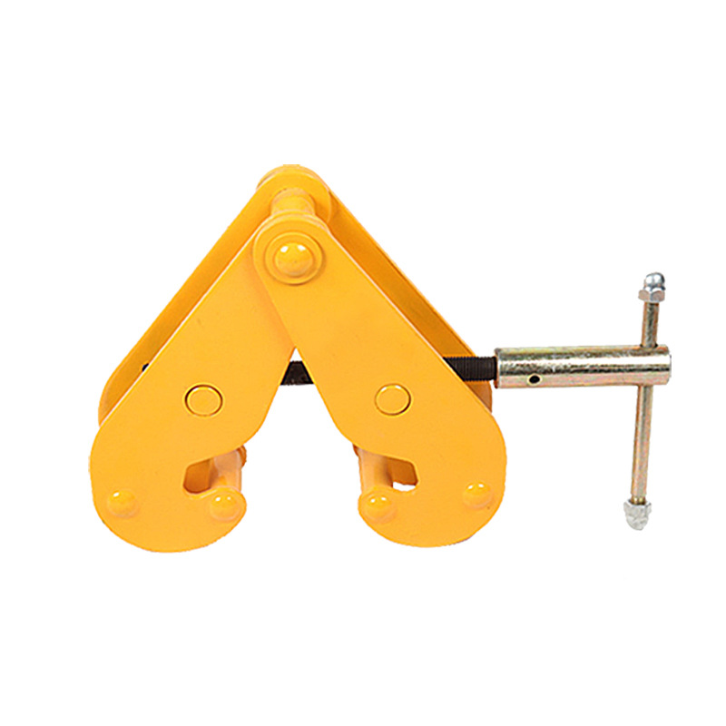 Abrazadera de riel yc abrazadera de riel de viga de 1 tonelada 2t abrazadera de riel de viga en I 5tys abrazadera de elevación de gancho de cadena de polipasto