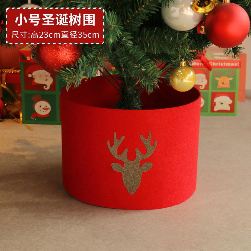 Navidad árbol de Navidad vestido de pie decoración del árbol de Navidad fieltro esteras de Navidad decoración de la escena de Navidad vestido tridimensional