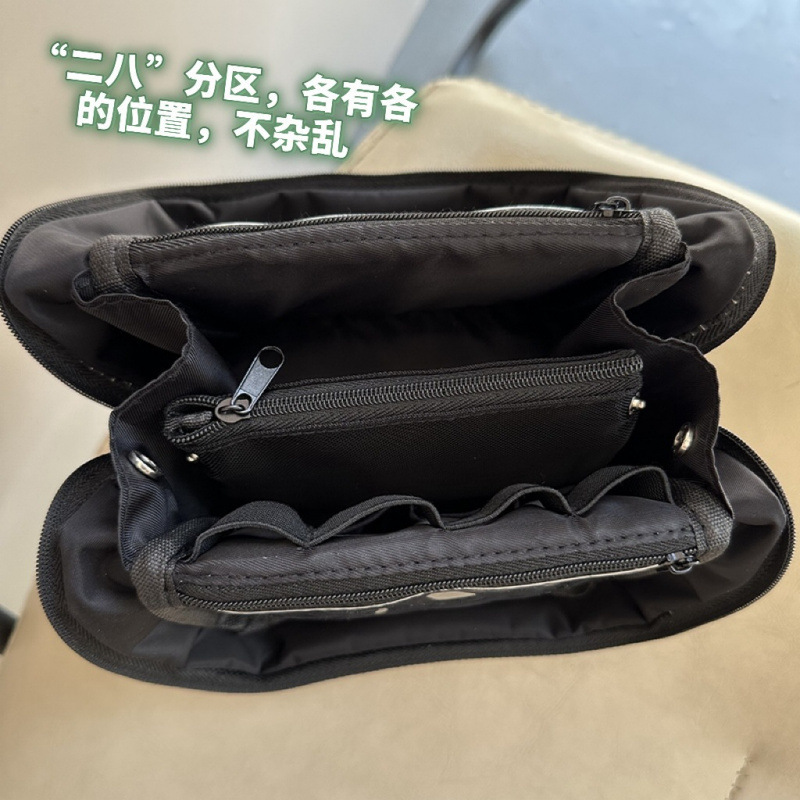 同じスタイルの韓国のインターネット有名人の化粧ブラシ収納袋かわいいリボン大容量バッグNZスキンケア製品化粧品袋|undefined