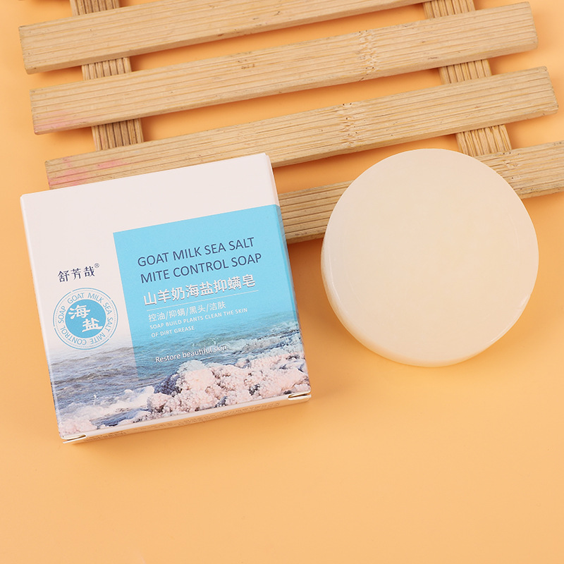 Goat Milk Sea Salt Soap Sulfur Essential Oil Soap Facial and Body Cleanser Face Wash Shower Soap Wholesale and Dropshipping