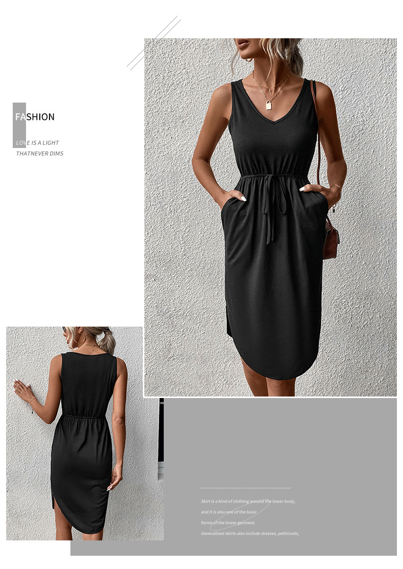 Summer Women Wear Sleeveless Casual Solid Color Dress 7 Summer Women Wear Sleeveless Casual Solid Color Dress