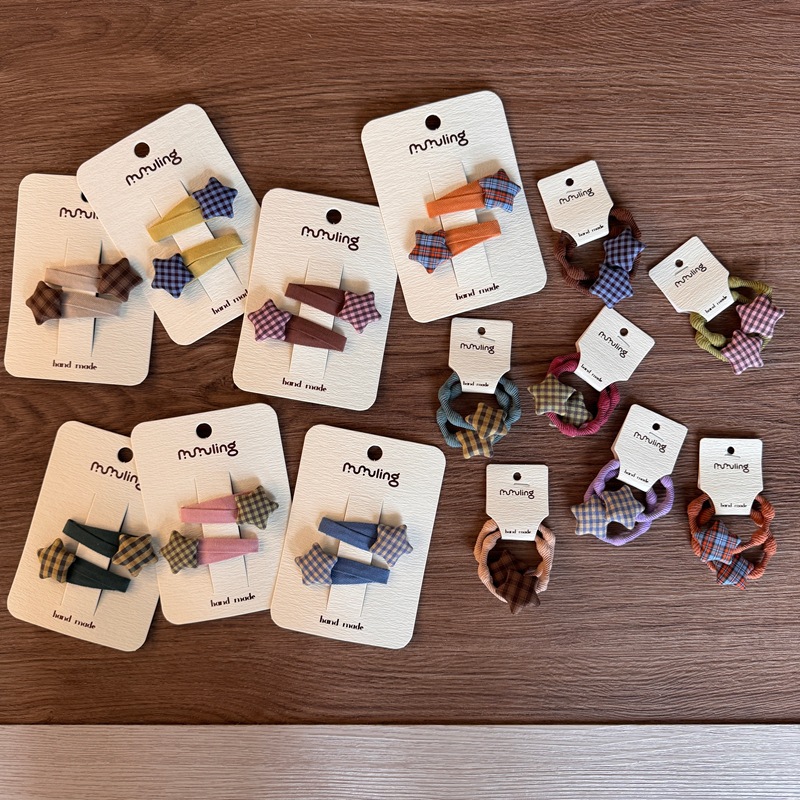 Korean-style Cute Plaid Hair Accessories For Children, Color-blocked...