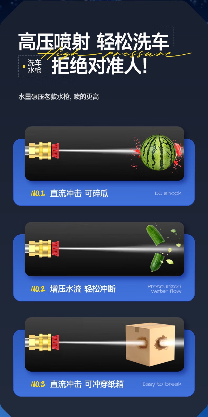 Suitable for wireless car washers, high-pressure water guns, home cleaning tools, 2026 new model, powerful rechargeable lithium battery