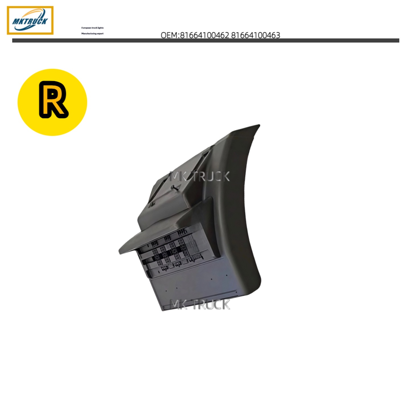 Guardabarros 81664100462 81664100463 para la fábrica de piezas de camiones de la serie MAN TGA